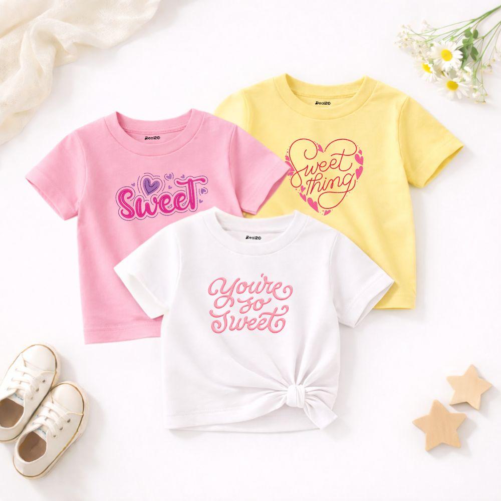 Kids Tees (Pack Of 3 ) Sweet