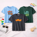 Kids Tees (Pack Of 3) Wake up, Lets Go