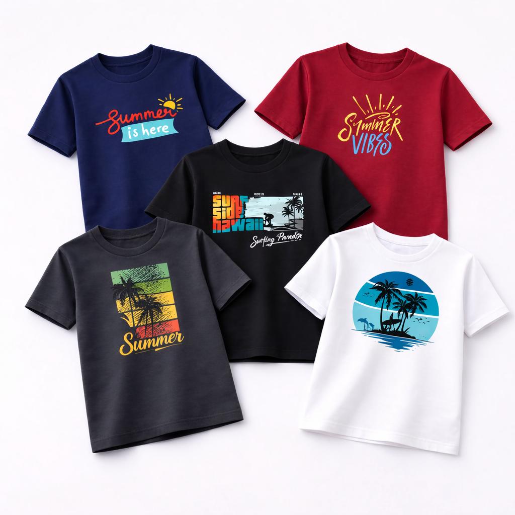 Kids Tees ( Pack Of 5) Summer Vibes