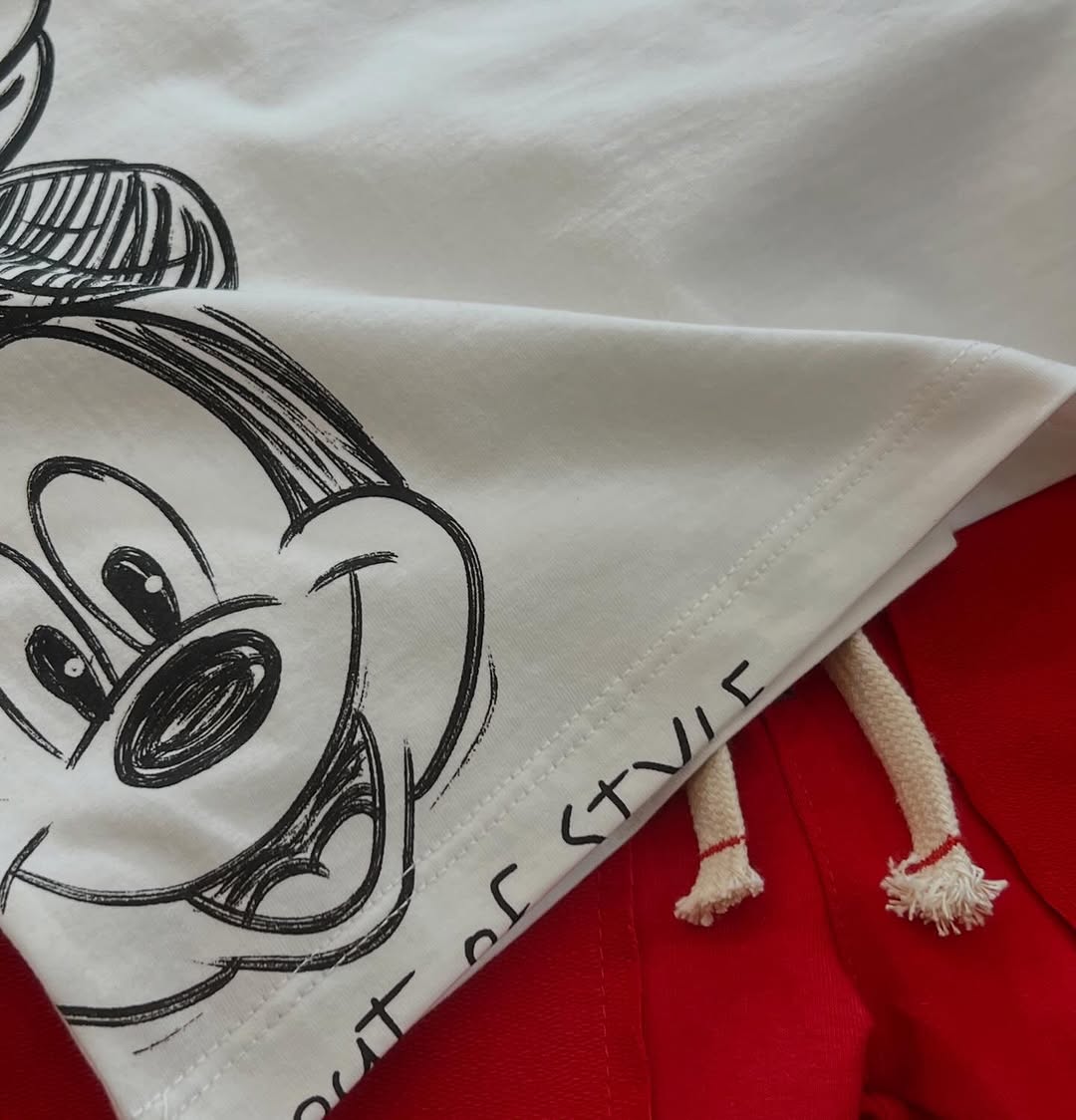White And Red Mickey Kids Set