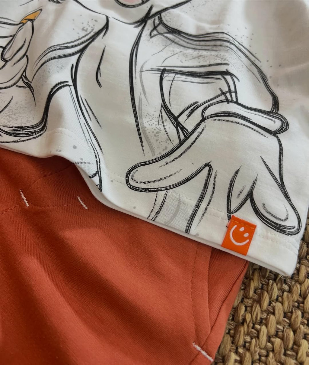 White and Orange Kids Set