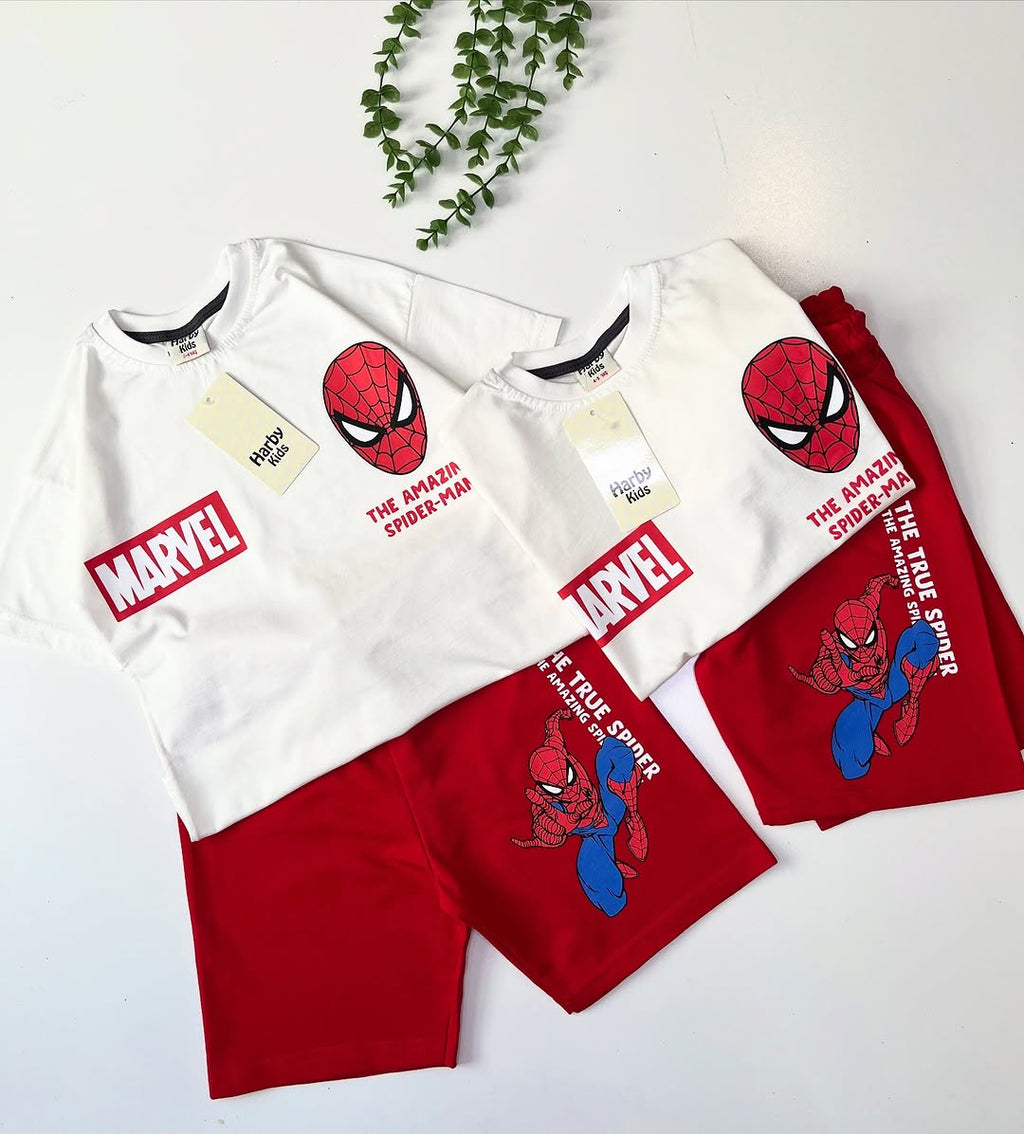 White Spider man Kids Set