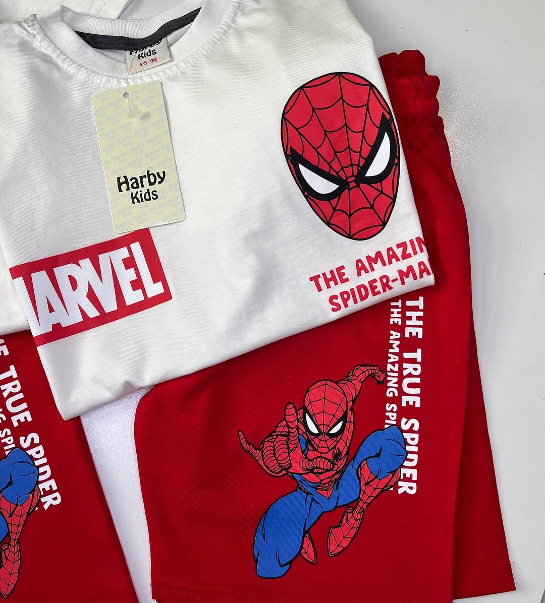 White Spider man Kids Set