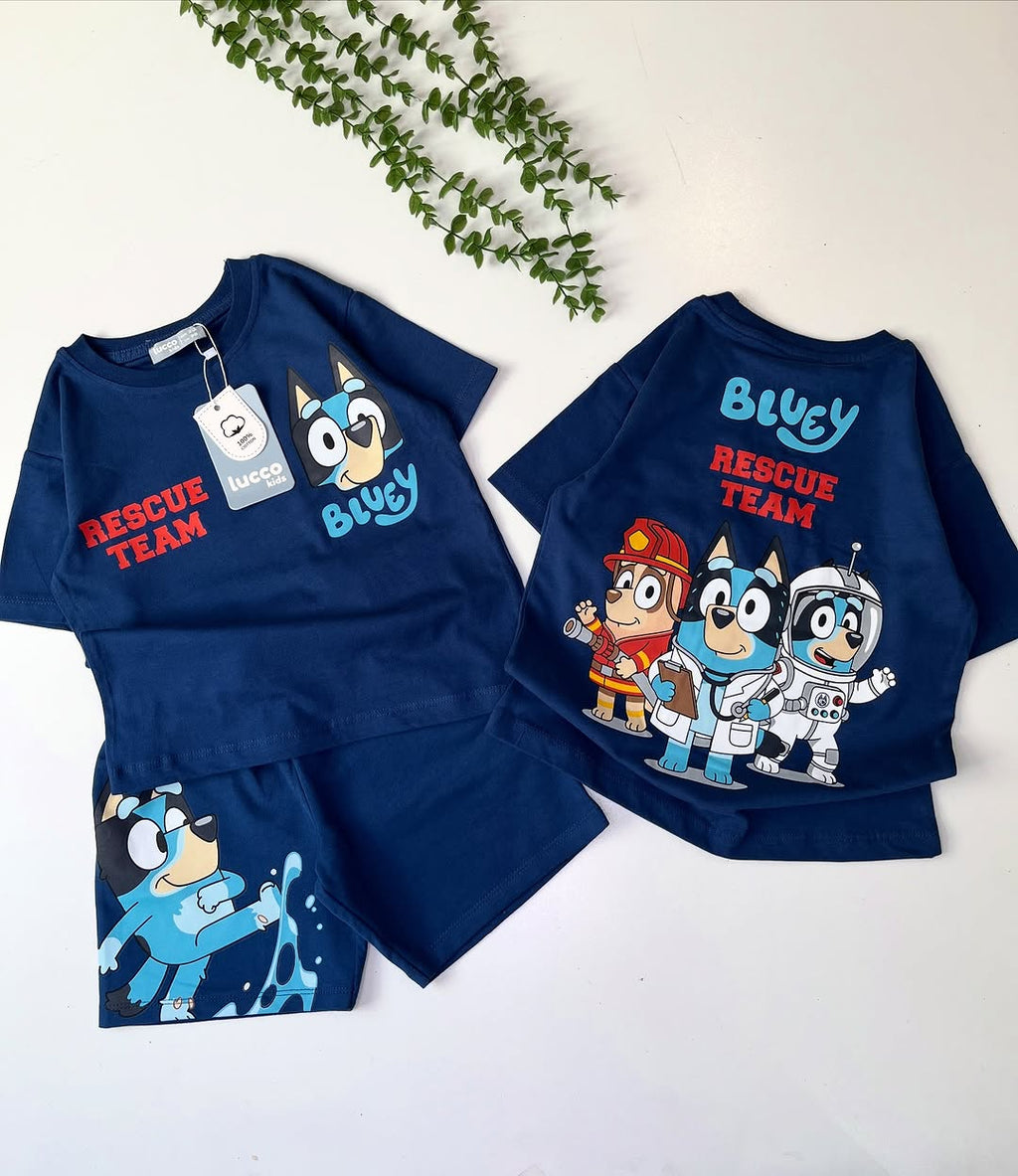 Blue Bluey Kids Set