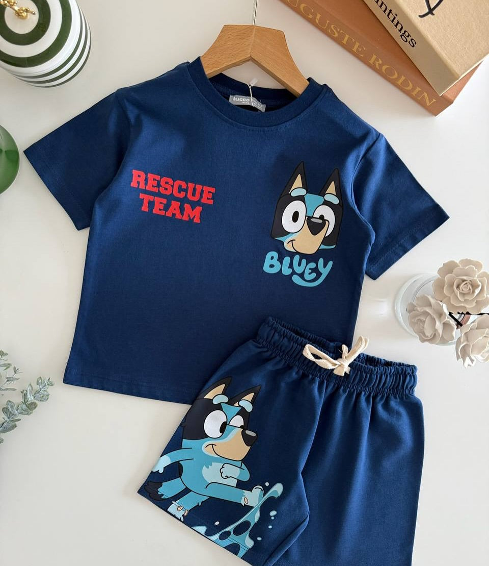Blue Bluey Kids Set