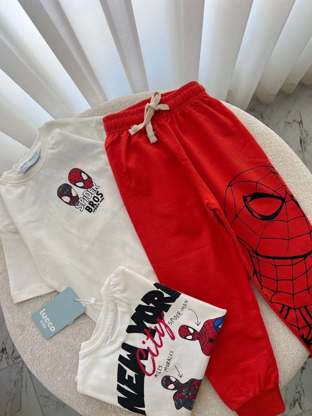 White Spider man Trouser Set