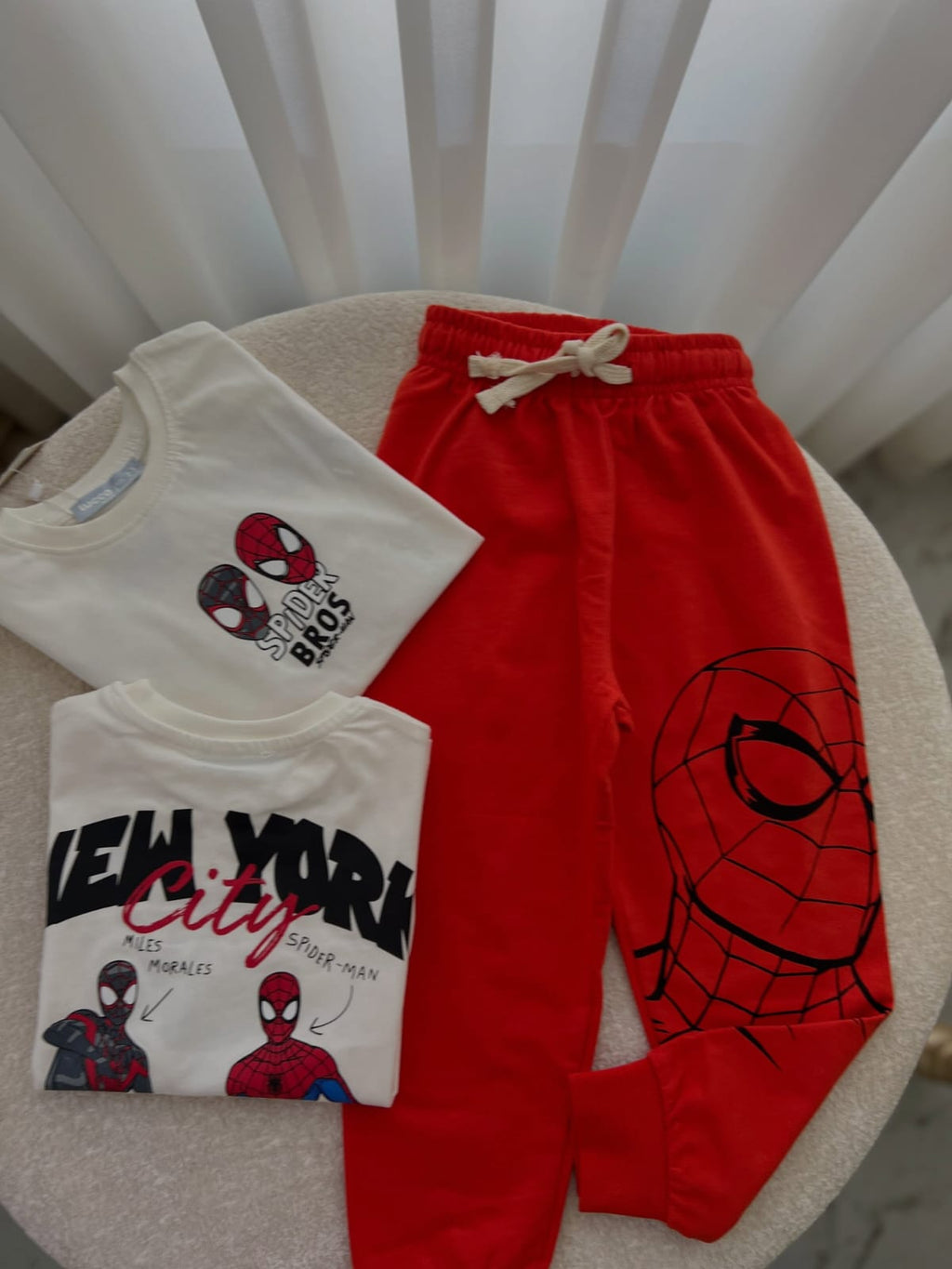 White Spider man Trouser Set