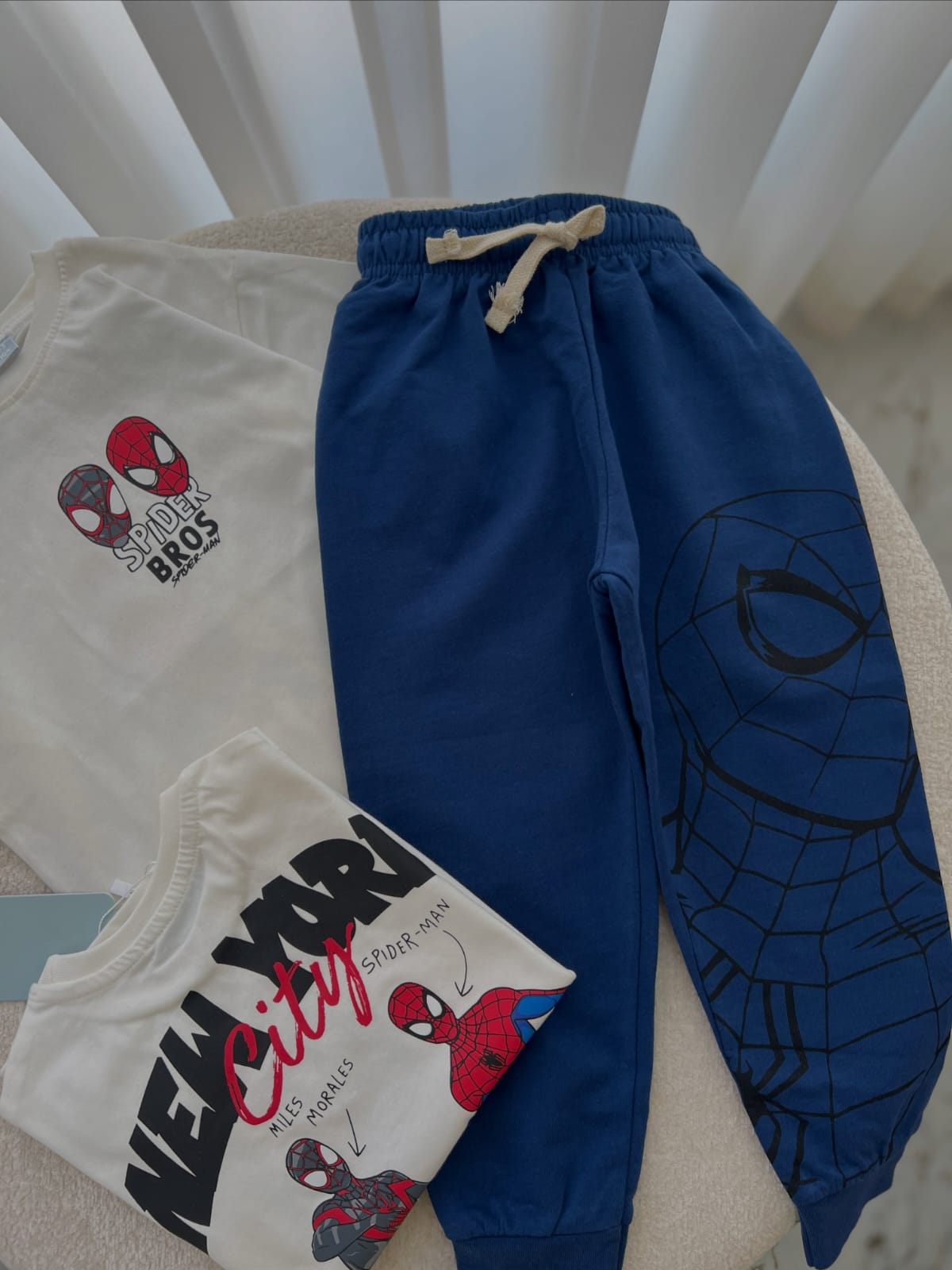 White Spider man Trouser Set