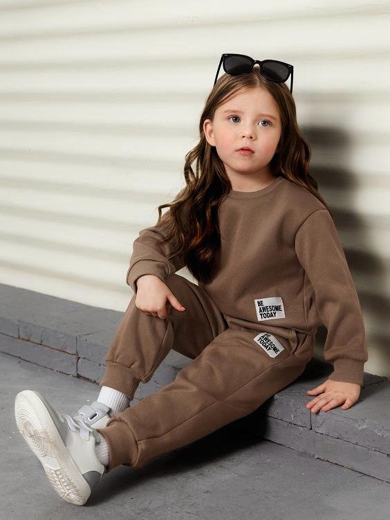 Brown Be Owesome Kids Tracksuit