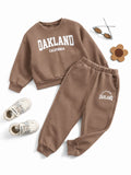 Brown Oakland Kids Tracksuit