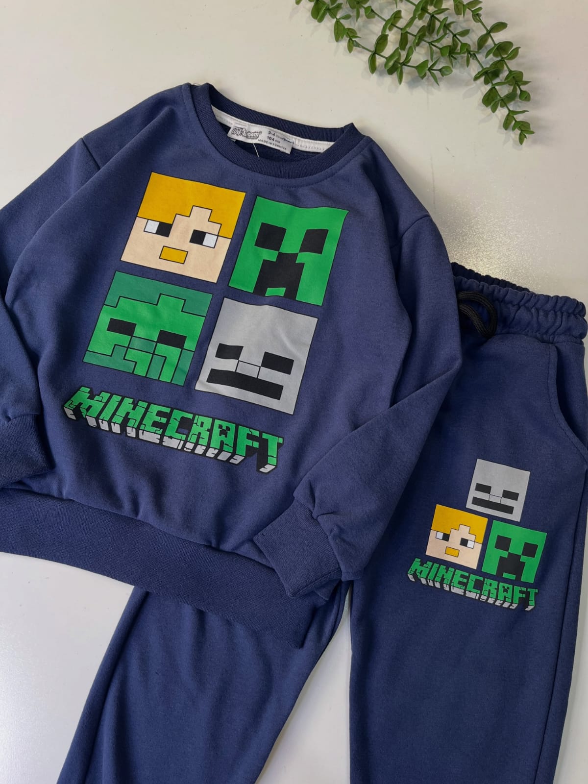 Blue Minecraft Kids Tracksuit