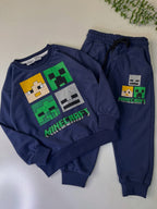 Blue Minecraft Kids Tracksuit