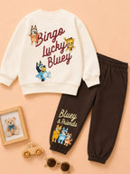 White and Brown Bluey Tracksuit