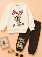 White and Brown Bluey Tracksuit