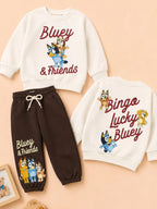 White and Brown Bluey Tracksuit