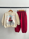 White And Red Jeep Tracksuit