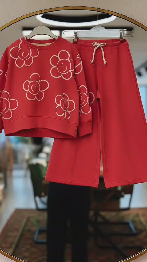 Girl Flower Winter Tracksuit