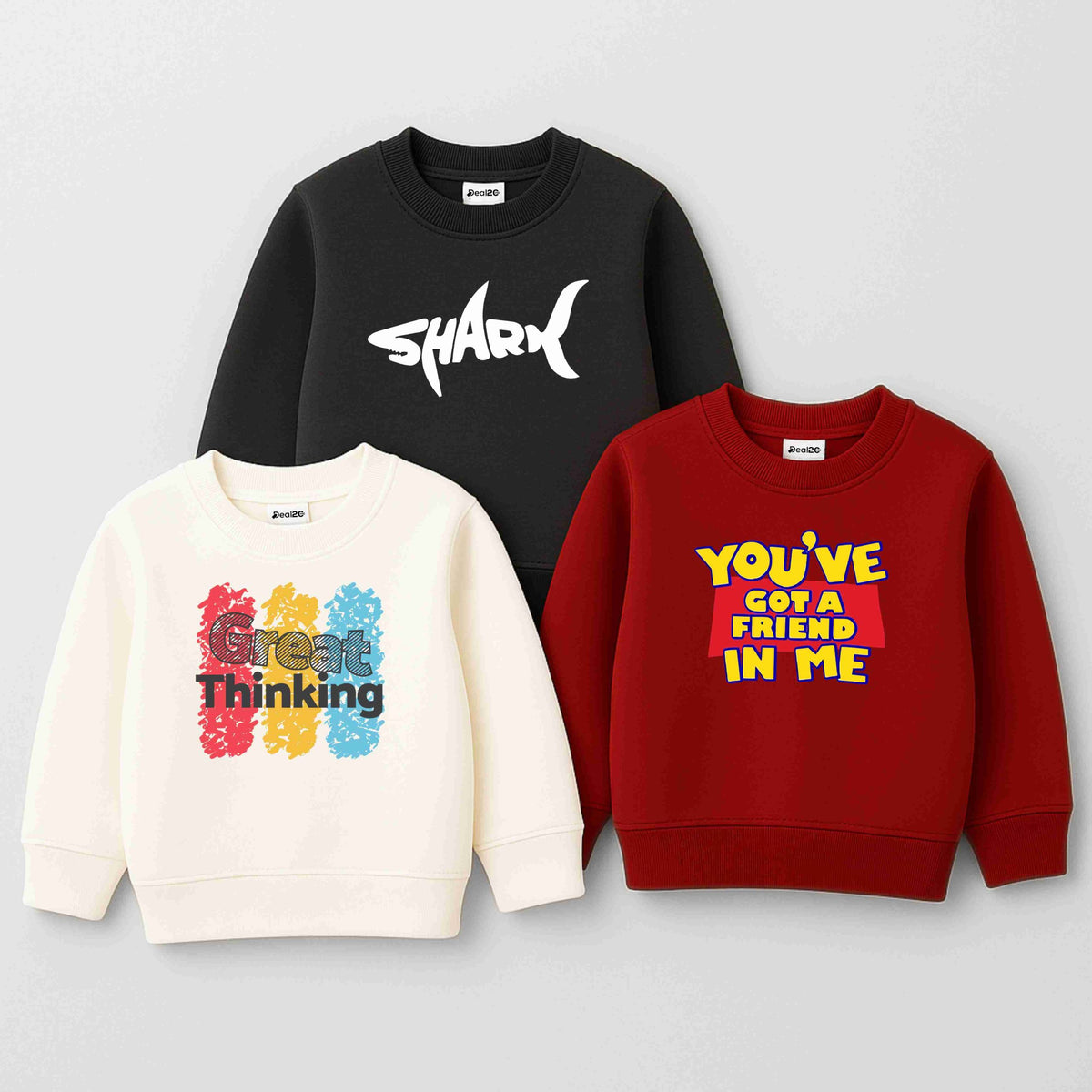 Kids Sweatshirts (Pack oF 3) Great Thinking, Future