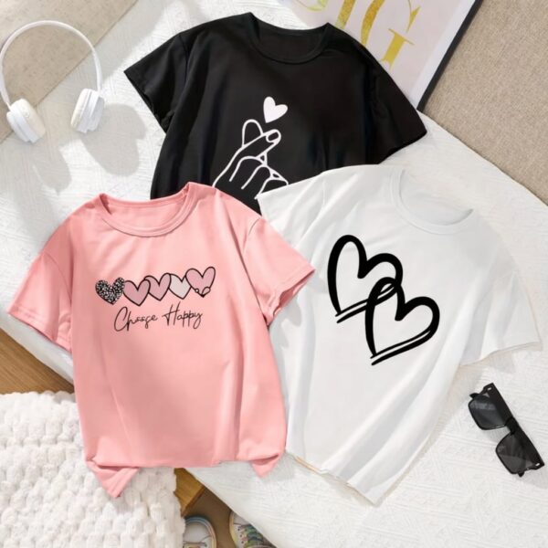 Kids Tees ( Pack Of 3) Heart