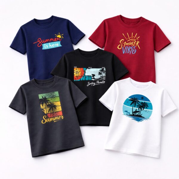 Kids Tees (Pack Of 5) Summer Vibes