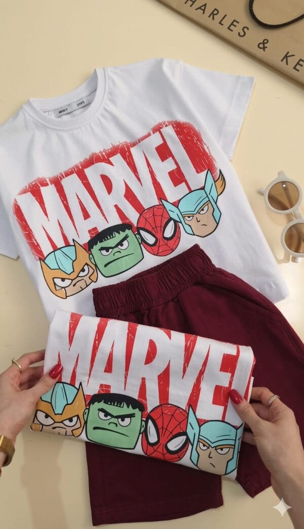 White Marvel Kids Set