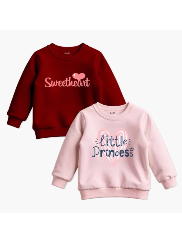 Kids Sweeatshirts (Pack Of 2 ) Sweet