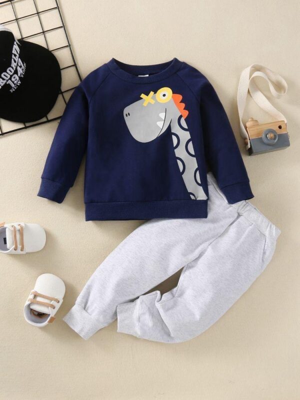 Navy Dino Kids Tracksuit