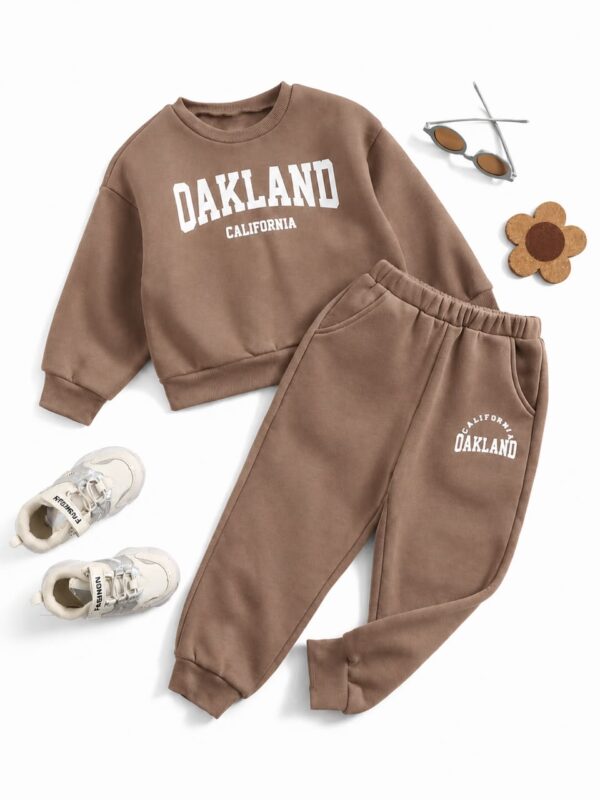 Brown Oakland Kids Tracksuit