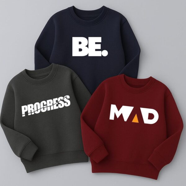 Kids Sweatshirt (Pack Of 3) MD, BE