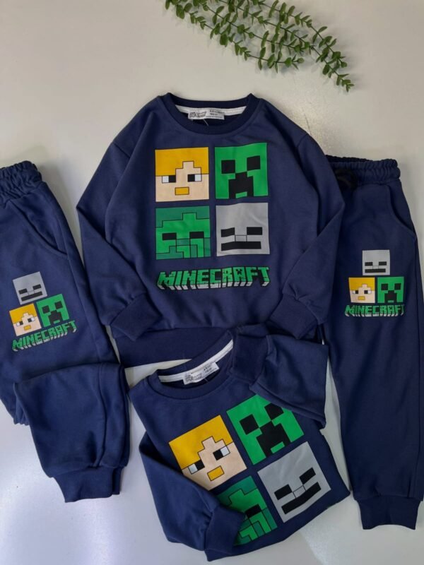 Blue Minecraft Kids Tracksuit